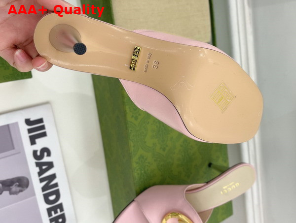 Gucci Blondie Slide Sandal in Pink Leather 723391 Replica