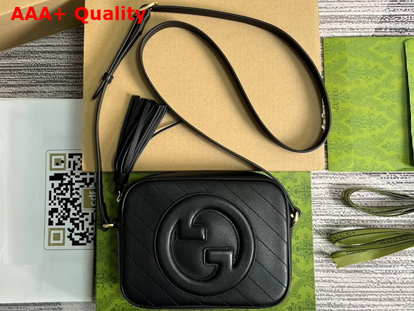 Gucci Blondie Small Shoulder Bag in Black Leather 742360 Replica