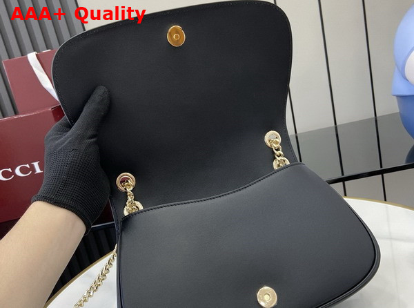 Gucci Blondie Small Shoulder Bag in Black Leather 815715 Replica