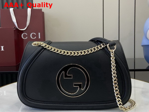 Gucci Blondie Small Shoulder Bag in Black Leather 815715 Replica