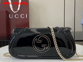 Gucci Blondie Small Shoulder Bag in Black Patent Leather 814952 Replica