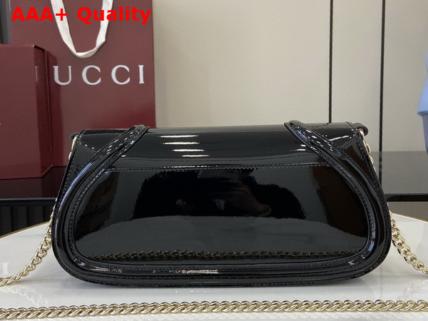 Gucci Blondie Small Shoulder Bag in Black Patent Leather 814952 Replica