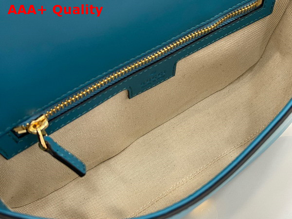 Gucci Blondie Small Shoulder Bag in Blue Suede 815715 Replica