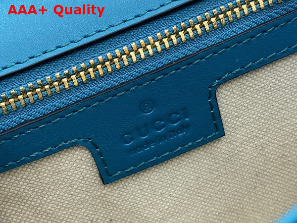 Gucci Blondie Small Shoulder Bag in Blue Suede 815715 Replica