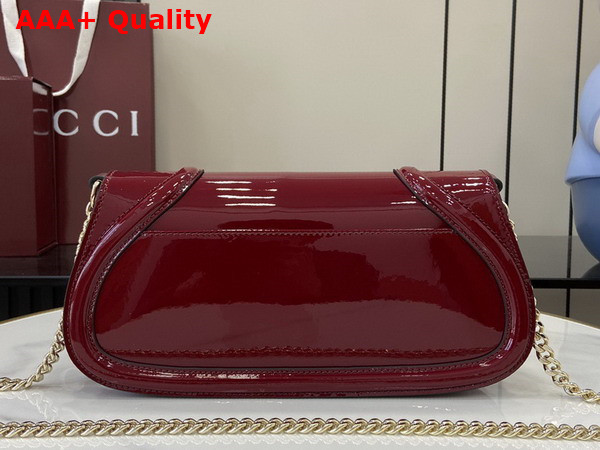 Gucci Blondie Small Shoulder Bag in Gucci Rosso Ancora Red Patent Leather 814952 Replica