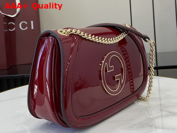 Gucci Blondie Small Shoulder Bag in Gucci Rosso Ancora Red Patent Leather 815715 Replica