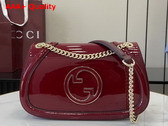 Gucci Blondie Small Shoulder Bag in Gucci Rosso Ancora Red Patent Leather 815715 Replica