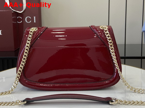 Gucci Blondie Small Shoulder Bag in Gucci Rosso Ancora Red Patent Leather 815715 Replica