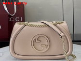 Gucci Blondie Small Shoulder Bag in Light Pink Leather 815715 Replica