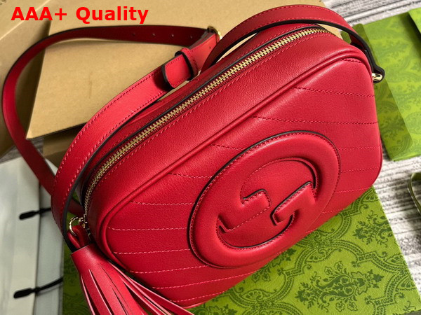 Gucci Blondie Small Shoulder Bag in Red Leather 742360 Replica