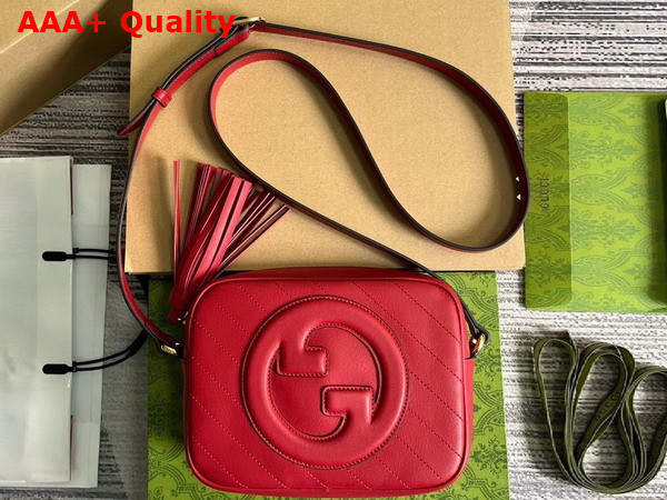 Gucci Blondie Small Shoulder Bag in Red Leather 742360 Replica