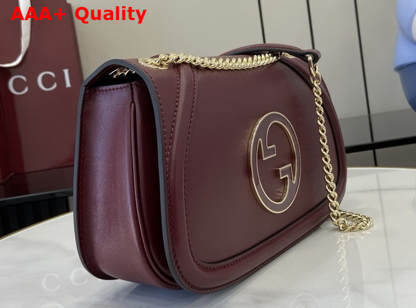 Gucci Blondie Small Shoulder Bag in Rosso Ancora Red Leather 815715 Replica