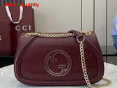 Gucci Blondie Small Shoulder Bag in Rosso Ancora Red Leather 815715 Replica