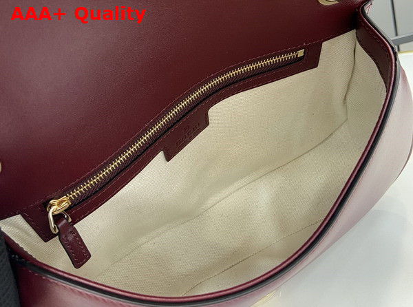 Gucci Blondie Small Shoulder Bag in Rosso Ancora Red Leather 815715 Replica