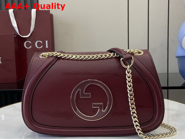 Gucci Blondie Small Shoulder Bag in Rosso Ancora Red Leather 815715 Replica