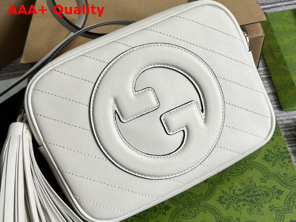 Gucci Blondie Small Shoulder Bag in White Leather 742360 Replica