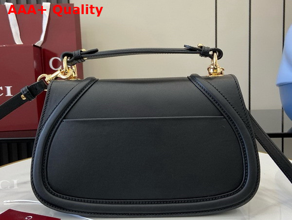 Gucci Blondie Small Top Handle Bag in Black Smooth Leather 815714 Replica