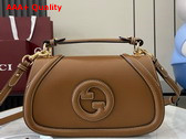 Gucci Blondie Small Top Handle Bag in Brown Smooth Leather 815714 Replica