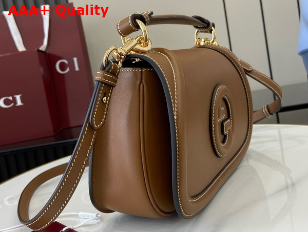 Gucci Blondie Small Top Handle Bag in Brown Smooth Leather 815714 Replica