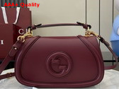 Gucci Blondie Small Top Handle Bag in Rosso Ancora Red Smooth Leather 815714 Replica