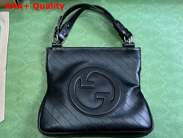 Gucci Blondie Small Tote Bag in Black Leather 751518 Replica