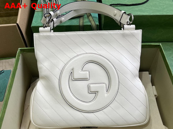 Gucci Blondie Small Tote Bag in White Leather 751518 Replica