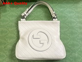 Gucci Blondie Small Tote Bag in White Leather 751518 Replica