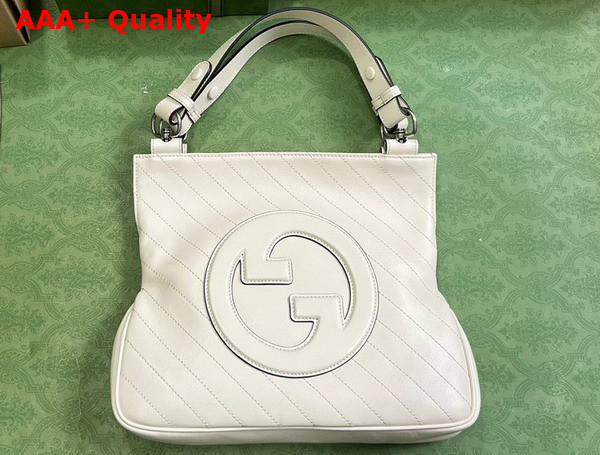 Gucci Blondie Small Tote Bag in White Leather 751518 Replica