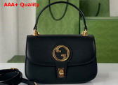 Gucci Blondie Top Handle Bag in Black Leather 735101 Replica