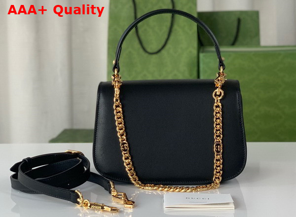 Gucci Blondie Top Handle Bag in Black Leather 735101 Replica