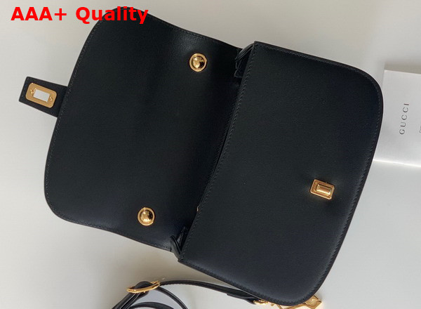 Gucci Blondie Top Handle Bag in Black Leather 735101 Replica