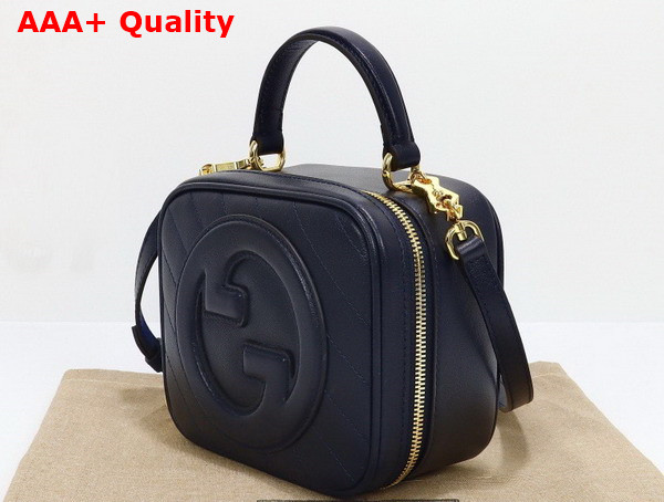 Gucci Blondie Top Handle Bag in Black Leather 744434 Replica