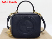 Gucci Blondie Top Handle Bag in Black Leather 744434 Replica