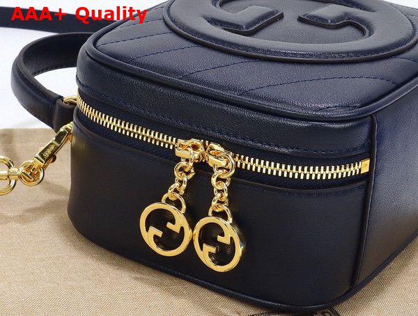 Gucci Blondie Top Handle Bag in Black Leather 744434 Replica