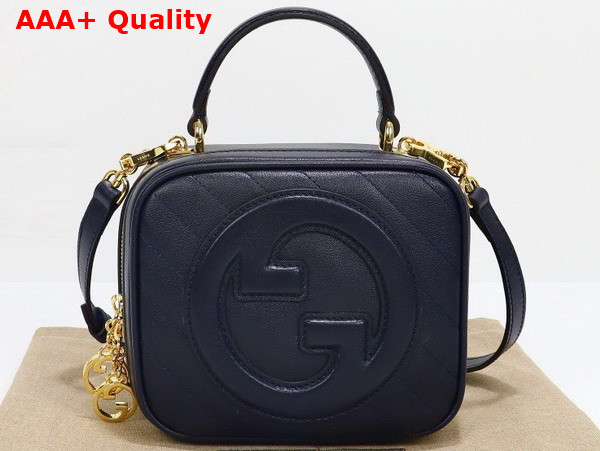 Gucci Blondie Top Handle Bag in Black Leather 744434 Replica