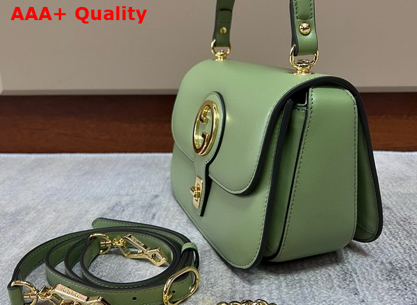 Gucci Blondie Top Handle Bag in Light Green Leather 735101 Replica