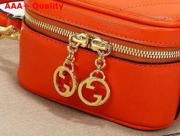 Gucci Blondie Top Handle Bag in Orange Leather 744434 Replica