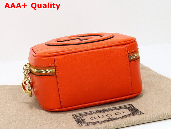 Gucci Blondie Top Handle Bag in Orange Leather 744434 Replica