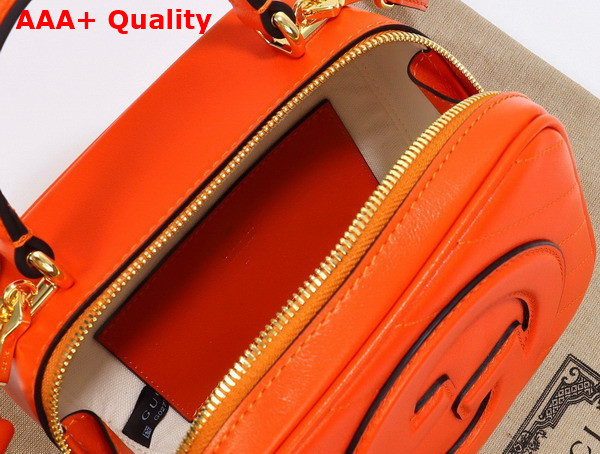 Gucci Blondie Top Handle Bag in Orange Leather 744434 Replica