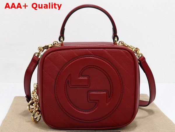 Gucci Blondie Top Handle Bag in Red Leather 744434 Replica