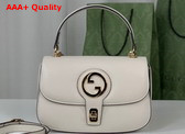 Gucci Blondie Top Handle Bag in White Leather 735101 Replica