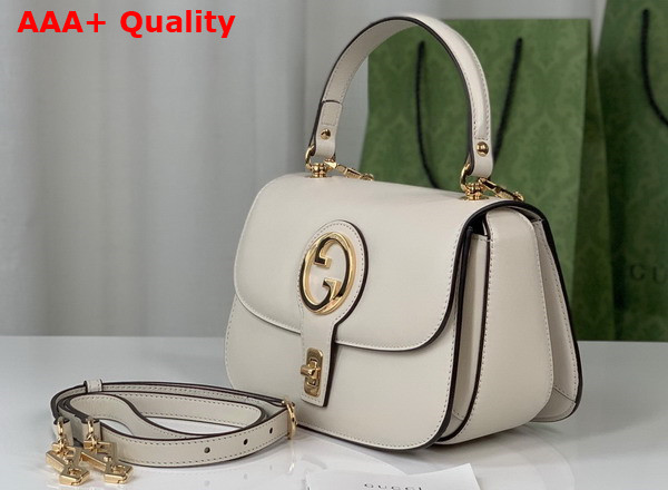 Gucci Blondie Top Handle Bag in White Leather 735101 Replica