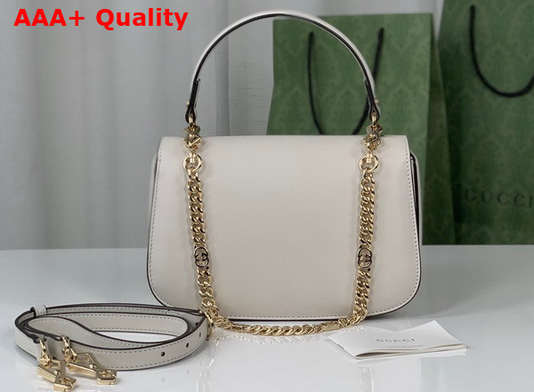 Gucci Blondie Top Handle Bag in White Leather 735101 Replica