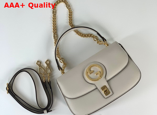 Gucci Blondie Top Handle Bag in White Leather 735101 Replica