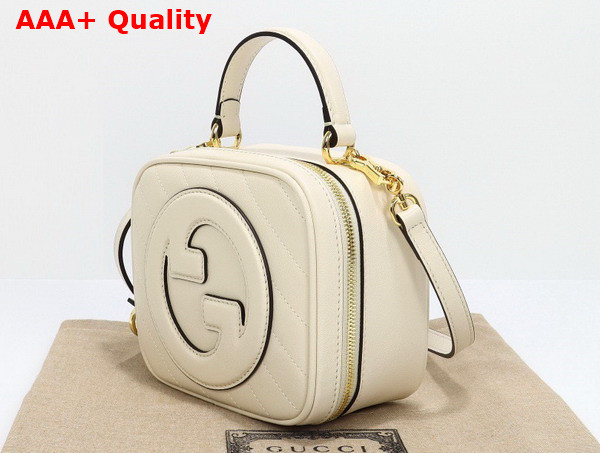 Gucci Blondie Top Handle Bag in White Leather 744434 Replica