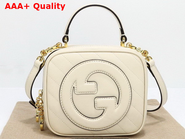 Gucci Blondie Top Handle Bag in White Leather 744434 Replica