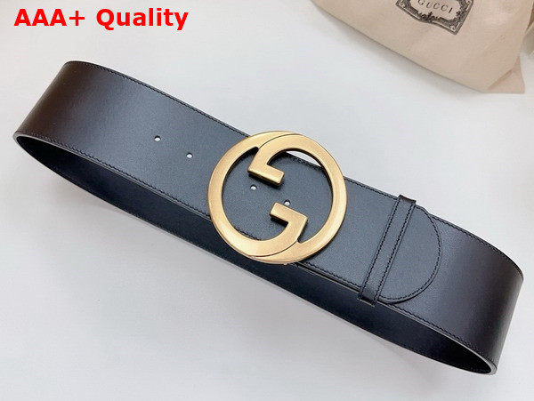 Gucci Blondie Wide Belt in Black Leather 751534 Replica