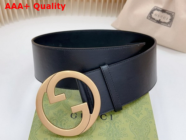 Gucci Blondie Wide Belt in Black Leather 751534 Replica