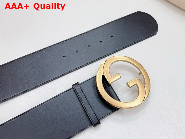 Gucci Blondie Wide Belt in Black Leather 751534 Replica