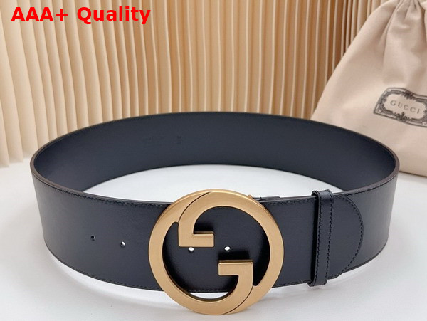 Gucci Blondie Wide Belt in Black Leather 751534 Replica